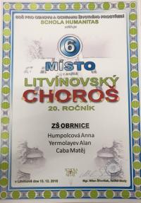 Úspěch našich žáků v soutěži LITVÍNOVSKÝ  CHOROŠ 2018